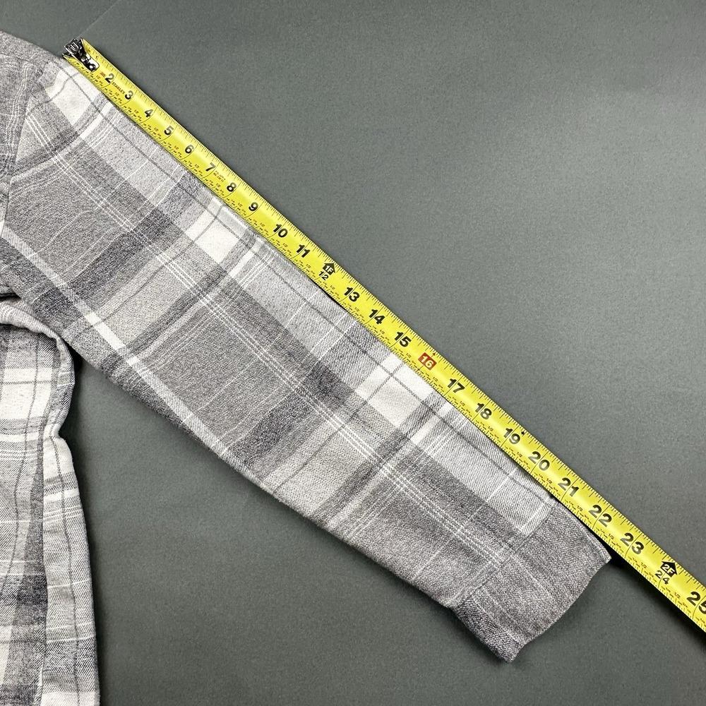 KUHL Women's Gray Plaid Size M Kamila Flannel Long Sleeve Button Up Shirt - Picture 9 of 13